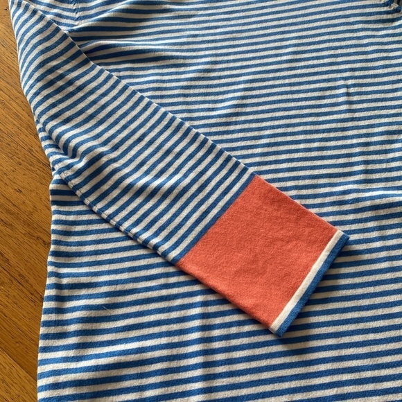 Sail to Sable Knit Striped Blue White & Coral Sweater Slip Dress Size small - Picture 10 of 11